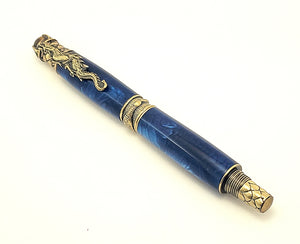 Antique Brass Dragon Fountain Pen #3374