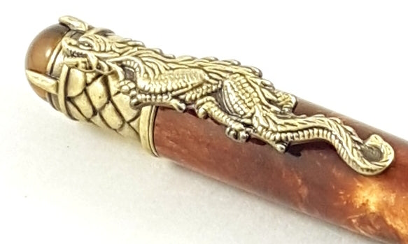 Antique brass Dragon Pen #1483