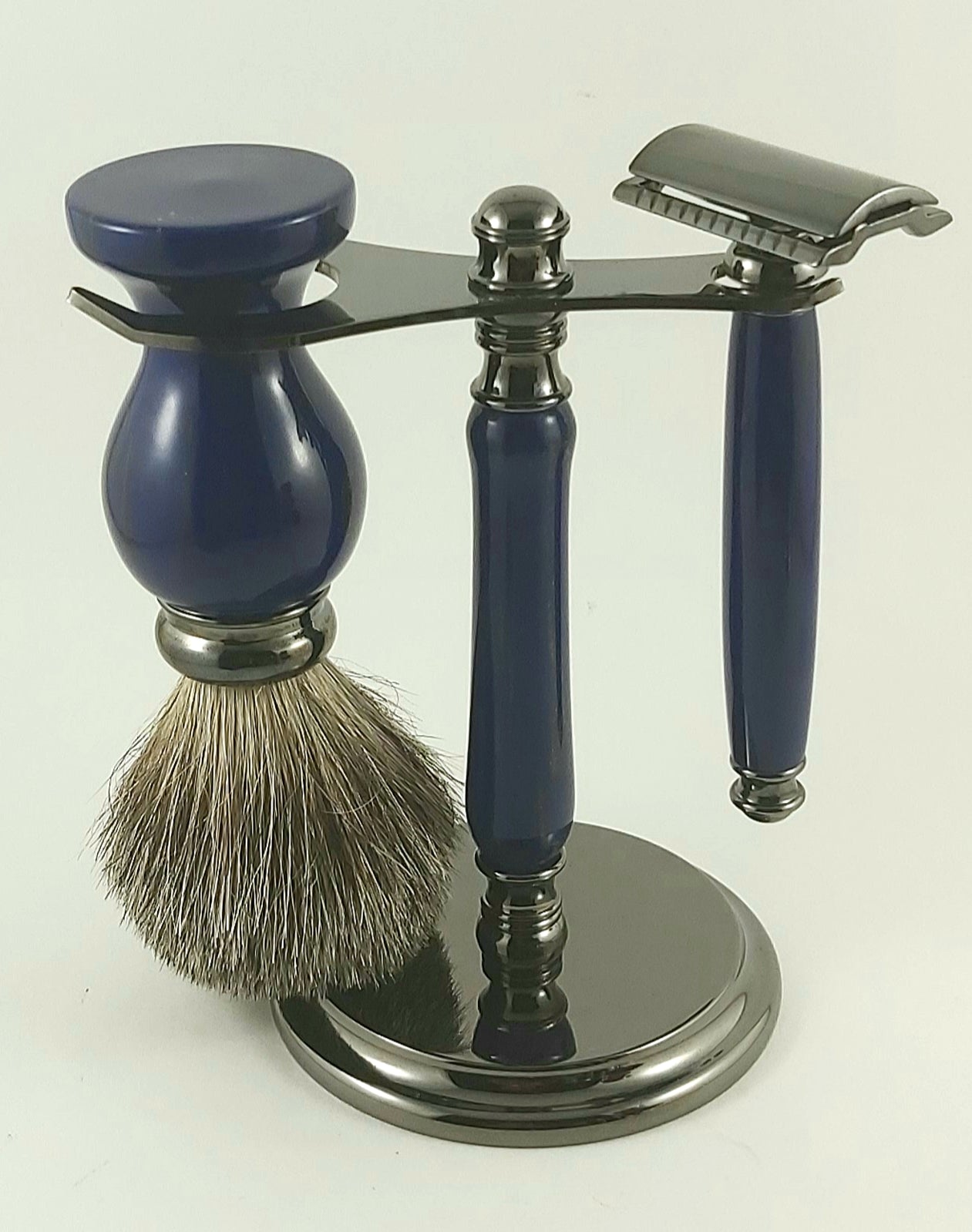 3 Piece Shaving Set - Lapis Lazuli #1887